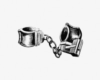 My handcuffs from In The Forbidden Land... Second Impression published by <a href="https://www.rawpixel.com/search/William%20Heinemann?sort=curated&amp;page=1">William Heinemann</a> (1898). Original from the British Library. Digitally enhanced by rawpixel.