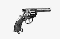 Vintage Victorian style pistol engraving