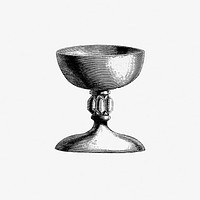 Vintage European style chalice engraving by <a href="https://www.rawpixel.com/search/Henriette%20Guizot%20de%20Witt?sort=curated&amp;page=1">Henriette Guizot de Witt</a> (1884). Original from the British Library. Digitally enhanced by rawpixel.