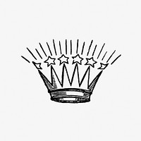 Vintage European style crown engraving