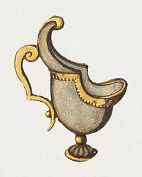 Victorian jug vintage decorative object illustration