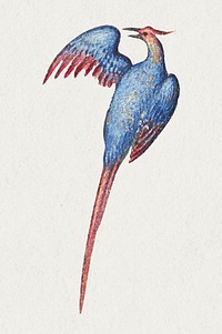 Hand drawn vintage phoenix psd bird