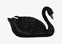Black goose design element 