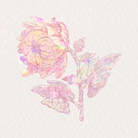 Vintage pink holographic flower