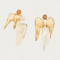 Vintage angels illustration design element