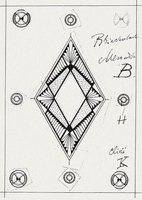 Design for a letter bag (Ontwerp voor een brieventasch) (1878–1944) design in high resolution by Samuel Jessurun de Mesquita. Original from The Rijksmuseum. Digitally enhanced by rawpixel.