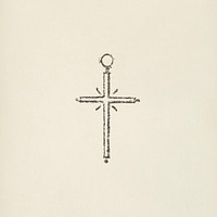 Cross icon from L'ornement Polychrome (1888) by Albert Racinet (1825&ndash;1893). Digitally enhanced from our own original 1888 edition.
