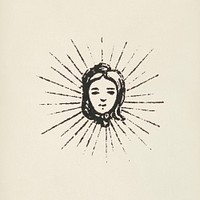 Woman icon from L&#39;ornement Polychrome (1888) by <a href="https://www.rawpixel.com/search/Albert%20Racinet?&amp;page=1">Albert Racinet </a>(1825&ndash;1893). Digitally enhanced from our own original 1888 edition.