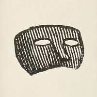 Mask icon from L&#39;ornement Polychrome (1888) by <a href="https://www.rawpixel.com/search/Albert%20Racinet?&amp;page=1">Albert Racinet</a> (1825&ndash;1893). Digitally enhanced from our own original 1888 edition.
