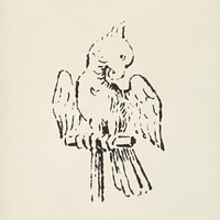 Cockatoo icon from L&#39;ornement Polychrome (1888) by <a href="https://www.rawpixel.com/search/Albert%20Racinet?&amp;page=1">Albert Racinet </a>(1825&ndash;1893). Digitally enhanced from our own original 1888 edition.