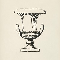 Grecian urn icon from L&#39;ornement Polychrome (1888) by <a href="https://www.rawpixel.com/search/Albert%20Racinet?&amp;page=1">Albert Racinet</a> (1825&ndash;1893). Digitally enhanced from our own original 1888 edition.