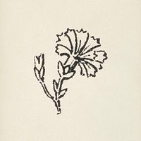 Carnation icon from L&#39;ornement Polychrome (1888) by <a href="https://www.rawpixel.com/search/Albert%20Racinet?&amp;page=1">Albert Racinet </a>(1825&ndash;1893). Digitally enhanced from our own original 1888 edition.