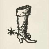 Boot icon from L&#39;ornement Polychrome (1888) by <a href="https://www.rawpixel.com/search/Albert%20Racinet?&amp;page=1">Albert Racinet</a> (1825&ndash;1893). Digitally enhanced from our own original 1888 edition.