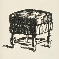 Chair icon from L&#39;ornement Polychrome (1888) by <a href="https://www.rawpixel.com/search/Albert%20Racinet?&amp;page=1">Albert Racinet</a> (1825&ndash;1893). Digitally enhanced from our own original 1888 edition.