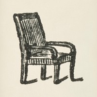 Chair icon from L&#39;ornement Polychrome (1888) by <a href="https://www.rawpixel.com/search/Albert%20Racinet?&amp;page=1">Albert Racinet</a> (1825&ndash;1893). Digitally enhanced from our own original 1888 edition.