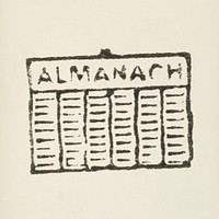 Almanac icon from L&#39;ornement Polychrome (1888) by <a href="https://www.rawpixel.com/search/Albert%20Racinet?&amp;page=1">Albert Racinet</a> (1825&ndash;1893). Digitally enhanced from our own original 1888 edition.