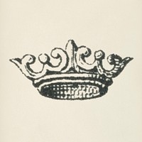 Crown icon from L&#39;ornement Polychrome (1888) by <a href="https://www.rawpixel.com/search/Albert%20Racinet?&amp;page=1">Albert Racinet</a> (1825&ndash;1893). Digitally enhanced from our own original 1888 edition.