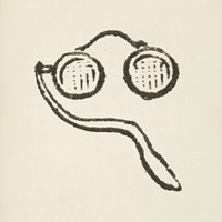 Spectacles icon from L&#39;ornement Polychrome (1888) by<a href="https://www.rawpixel.com/search/Albert%20Racinet?&amp;page=1"> Albert Racinet</a> (1825&ndash;1893). Digitally enhanced from our own original 1888 edition.