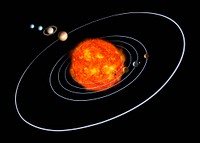 Solar system clipart, eight planets, space photo