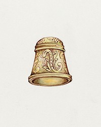 Gold Thimble (ca. 1937) by George Seideneck. Original from The National Gallery of Art. Digitally enhanced by rawpixel.