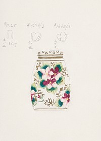 Design for Lidded Jar (1880-1910) painting in high resolution by Noritake Factory. Original from The Smithsonian Institution. Digitally enhanced by rawpixel.