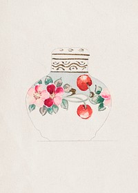 Design for Lidded Jar (1880-1910) painting in high resolution by Noritake Factory. Original from The Smithsonian Institution. Digitally enhanced by rawpixel.