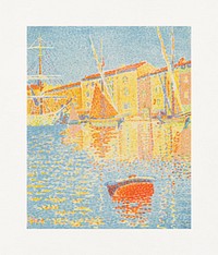 The Buoy (1894) print in high resolution by Paul Signac. Original from The National Gallery of Art. Digitally enhanced by rawpixel.