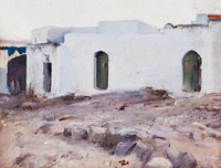 Moorish Buildings on a Cloudy Day (ca. 1879&ndash;1880) by<a href="https://www.rawpixel.com/search/John%20Singer%20Sargent?sort=curated&amp;page=1&amp;topic_group=_my_topics"> John Singer Sargent</a>. Original from The MET Museum. Digitally enhanced by rawpixel.