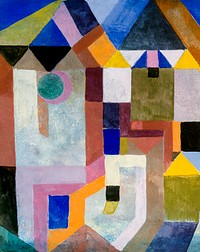 Colorful Architecture (1917) by <a href="https://www.rawpixel.com/search/paul%20klee?sort=curated&amp;page=1&amp;topic_group=_my_topics">Paul Klee</a>. Original from The MET Museum. Digitally enhanced by rawpixel.
