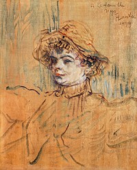 Mademoiselle Nys (1899) painting in high resolution by <a href="https://www.rawpixel.com/search/Henri%20de%20Toulouse-Lautrec?sort=curated&amp;page=1&amp;topic_group=_my_topics">Henri de Toulouse&ndash;Lautrec</a>. Original from The MET Museum. Digitally enhanced by rawpixel.