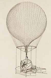 Directions of Balloons (Addison system),  design by Annibal Ardisson (?-1886), a proposal of a system to navigate the balloon. Original from Library of Congress. Digitally enhanced by rawpixel.