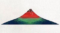 Mount Fuji collage element from Hokusai's Fine Wind Clear Morning illustration psd, remastered by rawpixel