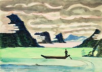 Mountain Lake (ca.1930) painting in high resolution by <a href="https://www.rawpixel.com/search/Ernst%20Ludwig%20Kirchner?sort=curated&amp;page=1&amp;topic_group=_my_topics">Ernst Ludwig Kirchner</a>. Original from The Detroit Institute of Arts. Digitally enhanced by rawpixel.
