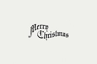 Vintage Merry Christmas calligraphy