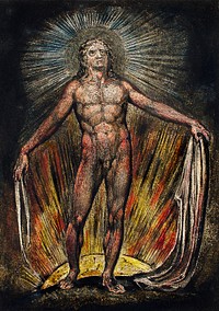 The robe of the promise illustration from Milton: a Poem, To Justify the Ways of God to Men by William Blake (1752-1827). Original from The New York Public Library. Digitally enhanced by rawpixel.