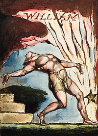 William illustration from Milton: a Poem, To Justify the Ways of God to Men by <a href="https://www.rawpixel.com/search/William%20Blake?sort=curated&amp;rating_filter=all&amp;mode=shop&amp;page=1">William Blake</a>(1752-1827). Original from The New York Public Library. Digitally enhanced by rawpixel.