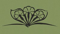 Three flowers (1892) print in high resolution by <a href="https://www.rawpixel.com/search/Gerrit%20Willem%20Dijsselhof?sort=curated&amp;page=1">Gerrit Willem Dijsselhof</a>. Original from the Rijksmuseum. Digitally enhanced by rawpixel.