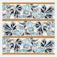 Art nouveau columbine flower pattern design resource