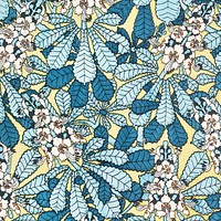 Art nouveau chestnut flower pattern design resource