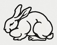 Vintage Illustration of Rabbit.
