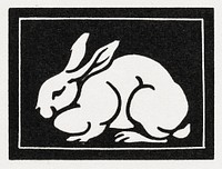 Rabbit (1923-1924) by <a href="https://www.rawpixel.com/search/Julie%20de%20Graag?sort=curated&amp;page=1">Julie de Graag</a> (1877-1924). Original from The Rijksmuseum. Digitally enhanced by rawpixel.