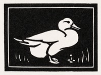 Duck (1923-1924) by <a href="https://www.rawpixel.com/search/Julie%20de%20Graag?sort=curated&amp;page=1">Julie de Graag</a> (1877-1924). Original from The Rijksmuseum. Digitally enhanced by rawpixel.