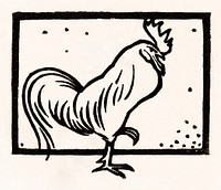 Rooster by <a href="https://www.rawpixel.com/search/Julie%20de%20Graag?sort=curated&amp;page=1">Julie de Graag</a> (1877-1924). Original from The Rijksmuseum. Digitally enhanced by rawpixel.
