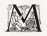 Woodcut monograms by <a href="https://www.rawpixel.com/search/Julie%20de%20Graag?sort=curated&amp;page=1">Julie de Graag</a> (1877-1924). Original from The Rijksmuseum. Digitally enhanced by rawpixel.
