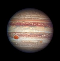 NASA&#39;s Hubble Takes Close-up Portrait of Jupiter on April 3, 2017. Original from NASA. Digitally enhanced by rawpixel.