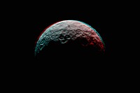 This anaglyph of Ceres is part of a sequence of images taken by NASA&#39;s Dawn spacecraft. Original from NASA. Digitally enhanced by rawpixel.