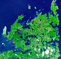 L&#39;Anse aux Meadows is a site on the northernmost tip of the island of Newfoundland. Original from NASA. Digitally enhanced by rawpixel.