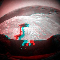The edge of a football-field-size crater informally named Santa Maria. Original from NASA. Digitally enhanced by rawpixel.