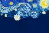 The Starry night background, inspired by Van Gogh's famous artwork