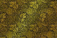 Luxury vector golden floral wallpaper remix from artwork by William Morris